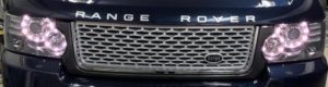 Range Rover Vogue 2012 … Замена стекол фар, перекрас бампера, полировка …